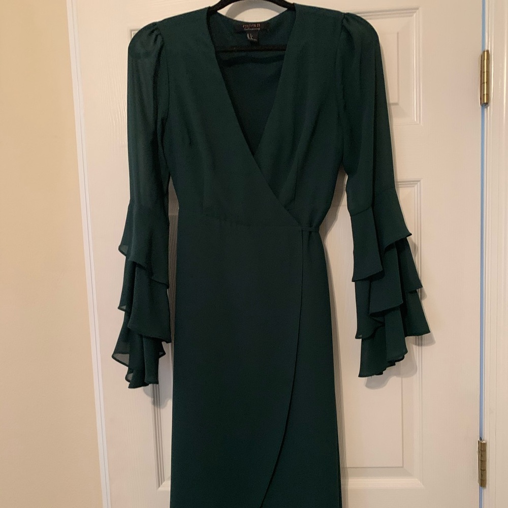 Forever 21 Green Wrap dress